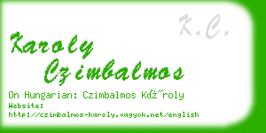 karoly czimbalmos business card